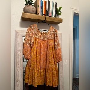 Orange Floral Sun Dress